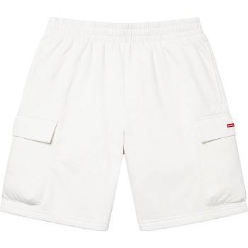 Shorts Supreme Small Box Baggy Cargo Sweat Blanche | FR368KI