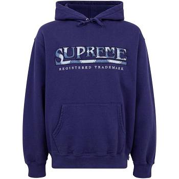 Sweat À Capuche Supreme Amazing Denim Logo Bleu | FR491AP