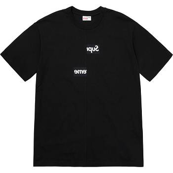 T Shirts Supreme x CDG Split Box Logo Noir | FR194MA